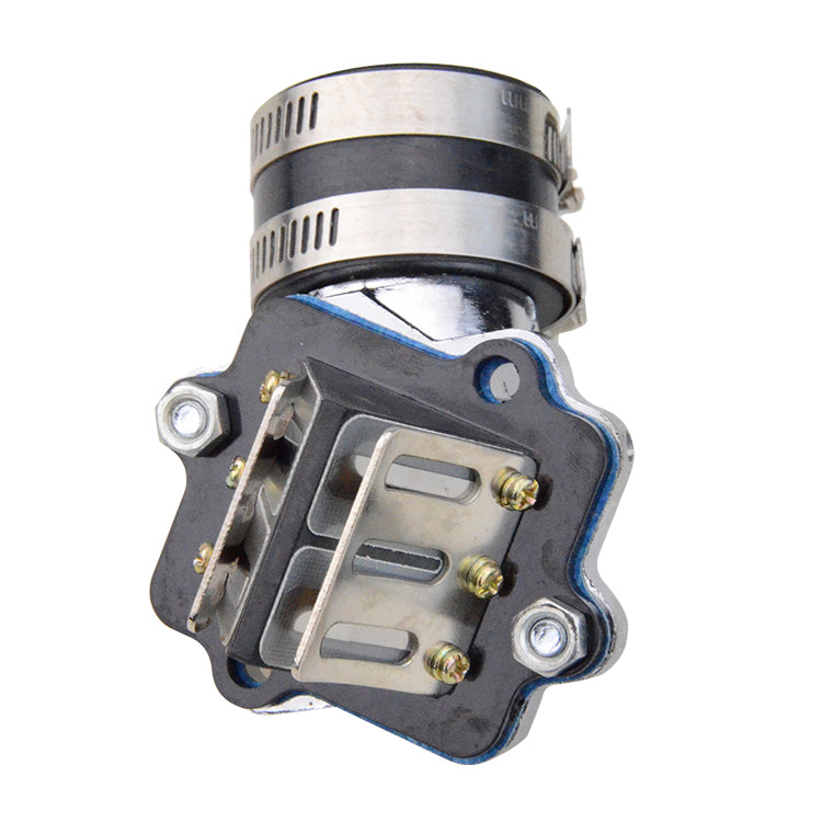 GOOFIT Intake Manifold with Reed Valves for 2 Stroke 50cc Jog Polaris Eton Moped Scooter