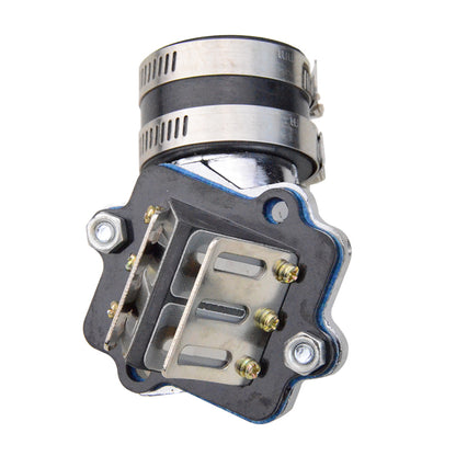 GOOFIT Intake Manifold with Reed Valves for 2 Stroke 50cc Jog Polaris Eton Moped Scooter