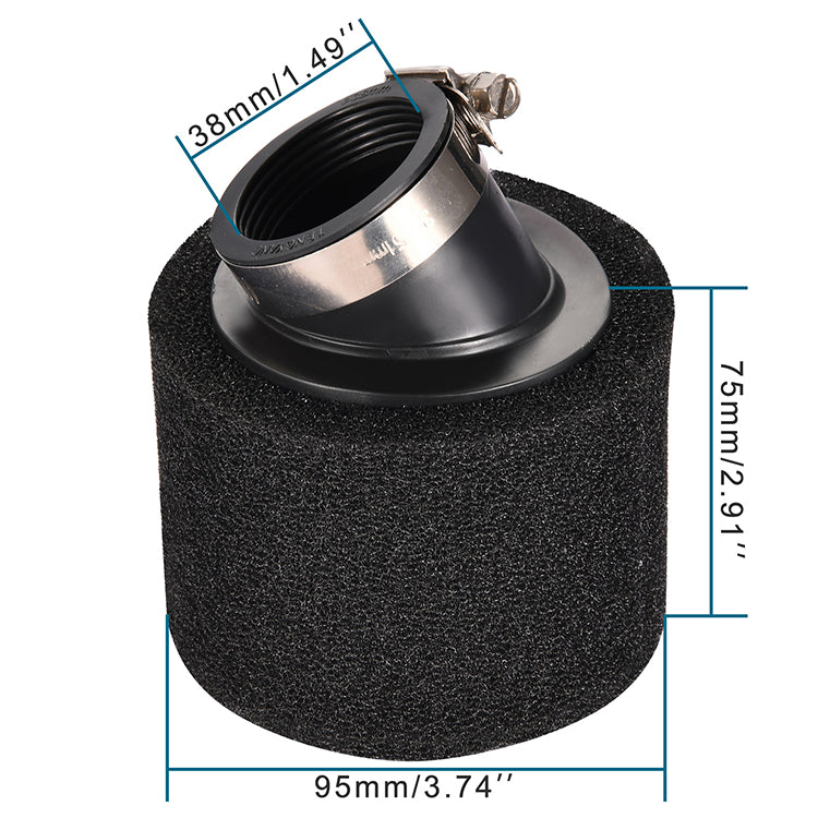 GOOFIT 39mm Air Filter Replacement For 4 stroke 50cc 70cc 90cc 110cc 125cc ATV Dirt Bike Black