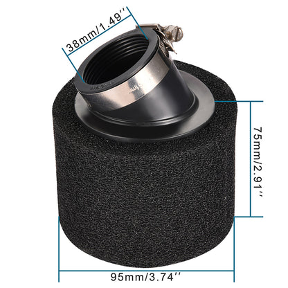 GOOFIT 39mm Air Filter Replacement For 4 stroke 50cc 70cc 90cc 110cc 125cc ATV Dirt Bike Black