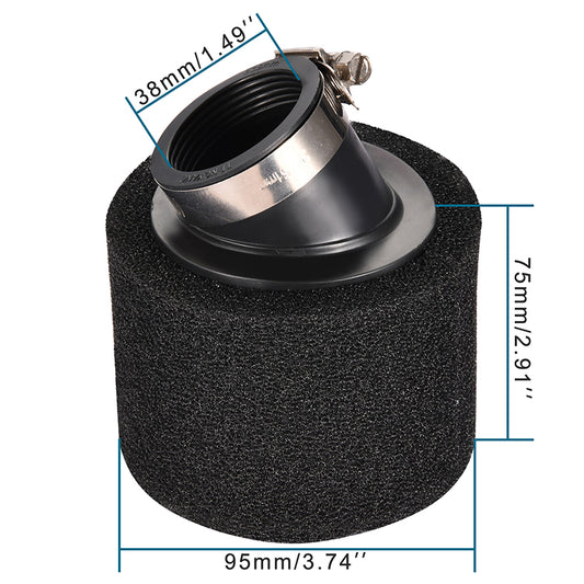 GOOFIT 39mm Air Filter Replacement For 4 stroke 50cc 70cc 90cc 110cc 125cc ATV Dirt Bike Black