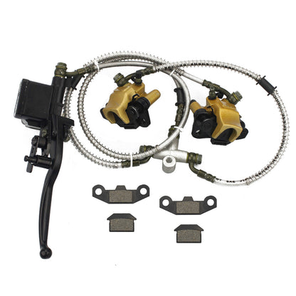 GOOFIT Front Disc Brake Master Cylinder Caliper Assembly With Brake Pads Replacement For Chinese 50cc 70cc 90cc 110cc 125cc ATV Quad