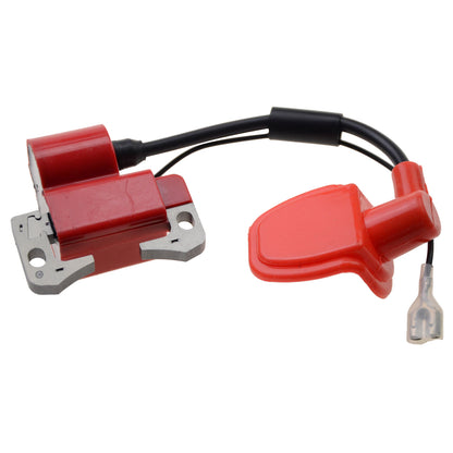 GOOFIT Red Ignition Coil with Spark Plug Replacement for 2-Stroke 47cc 49cc Chinese Pocket Dirt Bike Mini Moto Kids ATV Quad Baby Crosser