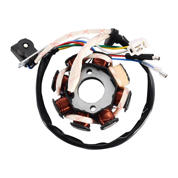 GOOFIT 8 Coil 5 Wires Ignition Stator Magneto Replacement for GY6 50CC 60CC 80CC 150cc QMB139 4 Stroke ATV TAOTAO Paliden Motorcycle Scooter