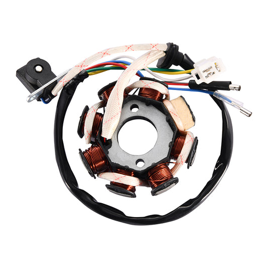GOOFIT 8 Coil 5 Wires Ignition Stator Magneto Replacement for GY6 50CC 60CC 80CC 150cc QMB139 4 Stroke ATV TAOTAO Paliden Motorcycle Scooter