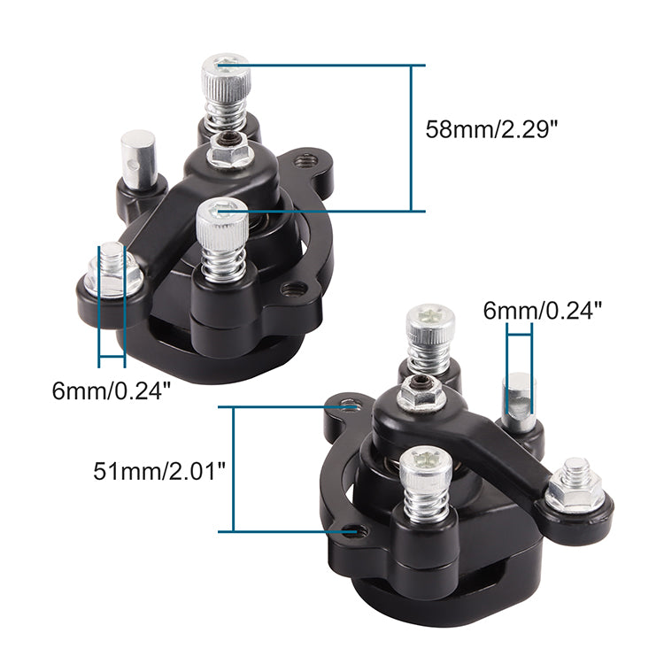 GOOFIT  2pcs Front and Rear Disc Brake Caliper Replacement for 47cc 49cc 2stroke Pocket Bike Mini Bike