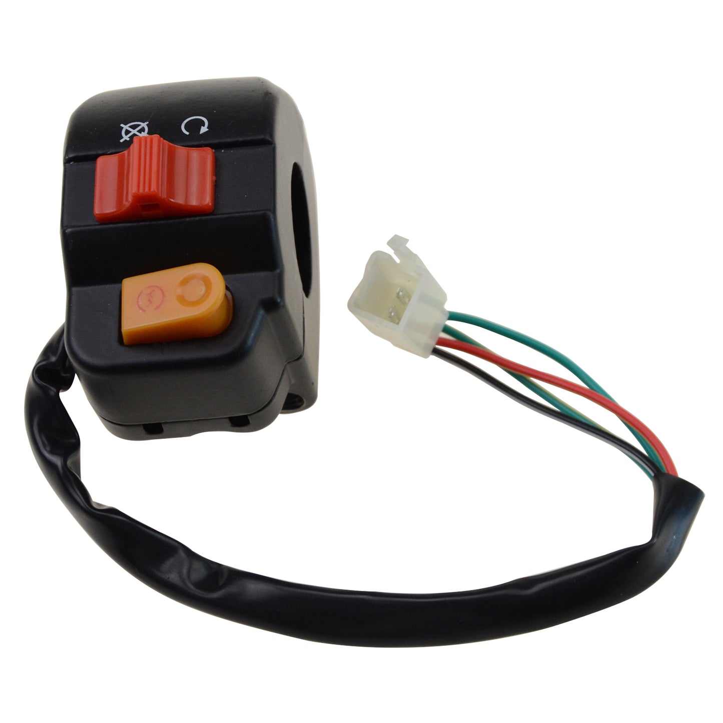 GOOFIT 7/8" Right Handlebar Mount Headlight Switch Button with Ignition Switch Replacement for Motorcycles Electric Bike ATVs Scooters and Snowmobiles