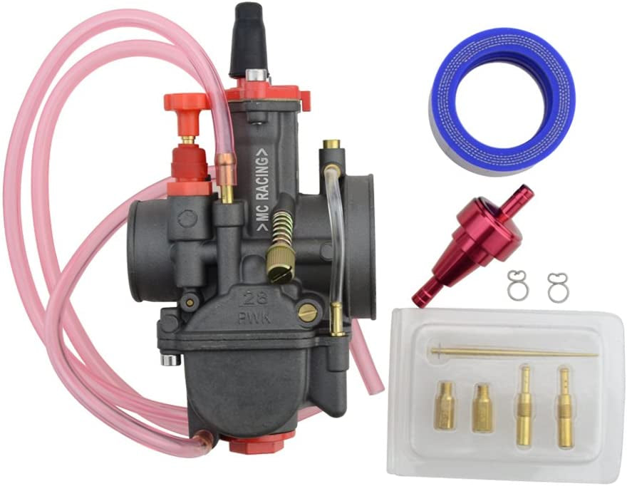 GOOFIT PWK28 Motorcycle Carburetor Replacement for 125cc-150cc ATV Carb Racing Pocket Bike Dirt Performance Motorcycle ATV Quads
