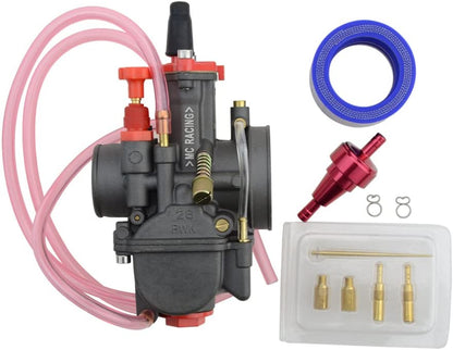 GOOFIT PWK28 Motorcycle Carburetor Replacement for 125cc-150cc ATV Carb Racing Pocket Bike Dirt Performance Motorcycle ATV Quads