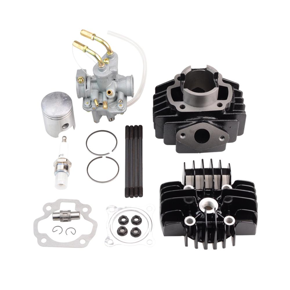 GOOFIT Cylinder Carburetor Piston Ring Head Gasket Set Kit Replacement For PW50 PY50 QT50 MA50 + PW50