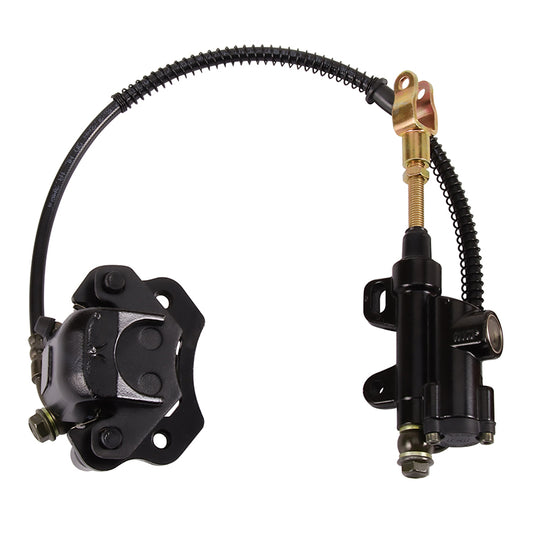 GOOFIT Rear Foot Brake Clutch Folding Hydraulic Master Cylinders Pump Caliper Assembly Replacement for 50cc 70cc 90cc 110cc 125cc Motorcycle Dirt Bike