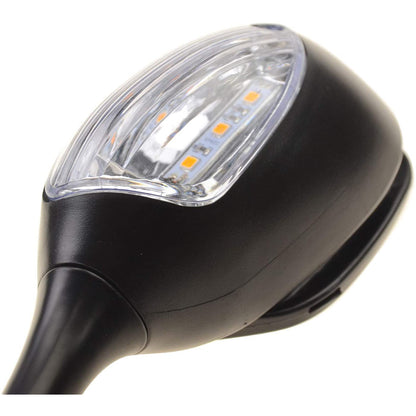 GOOFIT Sideview Mirror Rearview Mirror with LED Turn Signal black Replacement for GSXR1000 2005-2008 GSXR600/750