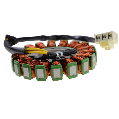 GOOFIT 18 Coil 3 Wires Motorcycle Magneto Stator Coil Ignition Generator Engine Accessories Replacement for CBR1000 2004-2007