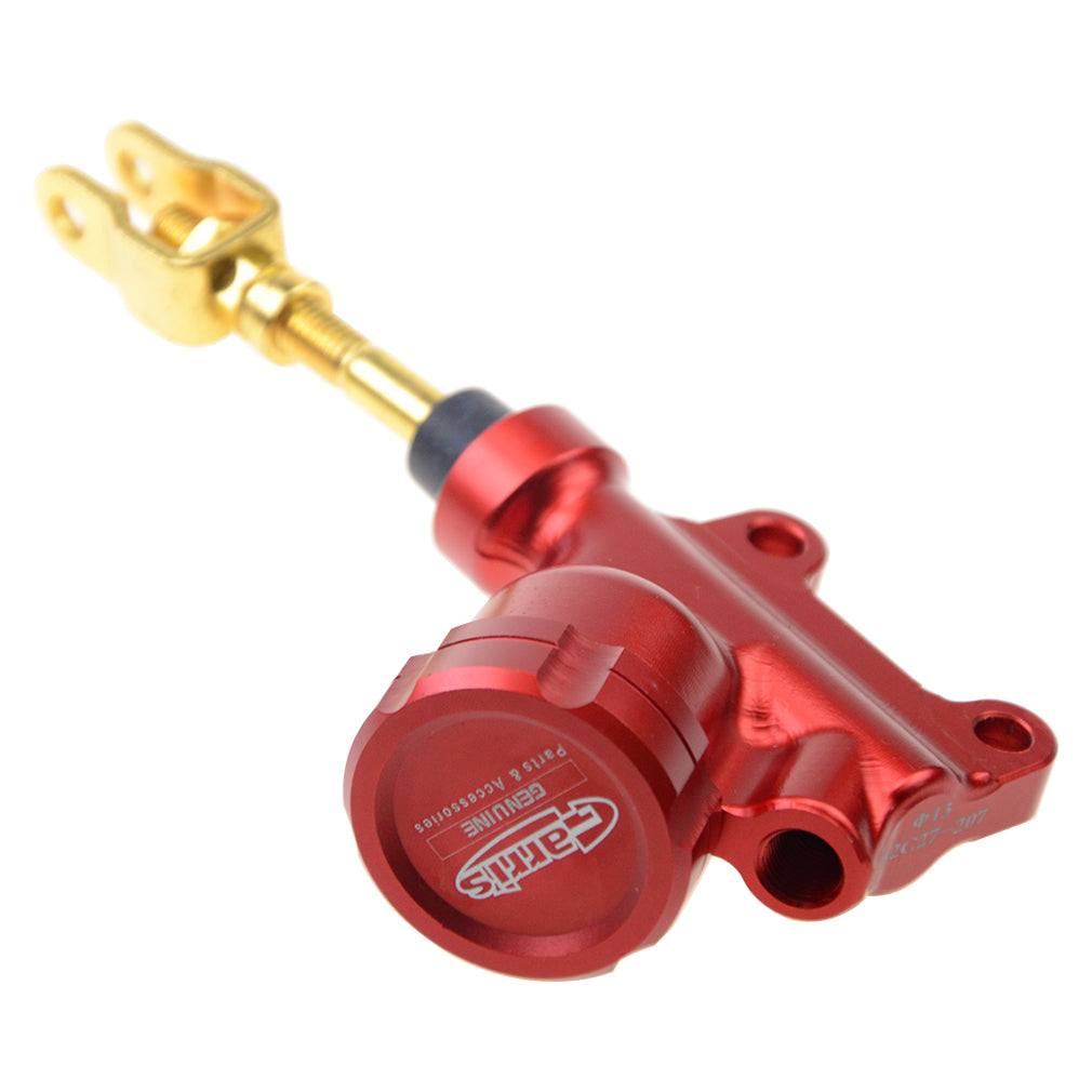 GOOFIT 41mm Red Rear Foot Brake Master Cylinder Hydraulic Brake Pump Replacement For Dirt Bike Pit Qua ATV