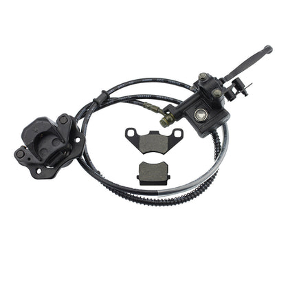 GOOFIT Left Hydraulic Brake Master Cylinder Caliper With Brake Pads Replacement For Chinese 50cc 70cc 90cc 110cc 125cc 150cc 200cc 250cc Taotao Sunl A