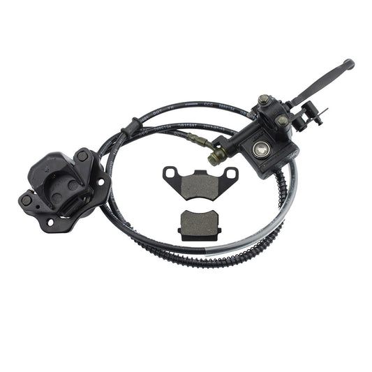 GOOFIT Left Hydraulic Brake Master Cylinder Caliper With Brake Pads Replacement For Chinese 50cc 70cc 90cc 110cc 125cc 150cc 200cc 250cc Taotao Sunl A