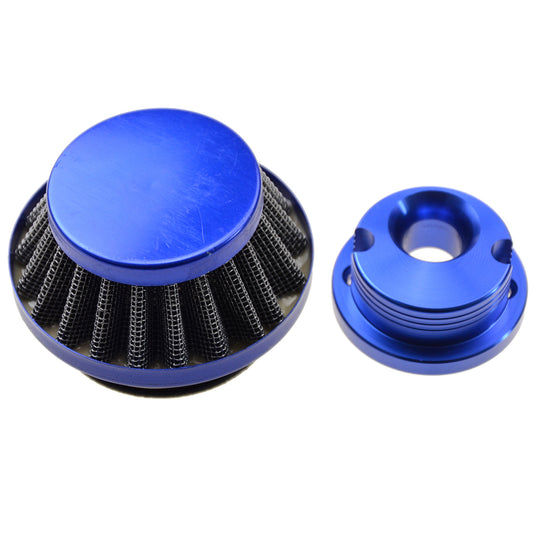 GOOFIT 44mm Blue Air Filter with Aluminum Base for 2 Stroke 47cc 49cc ATV Pocket Bike Mini Quad