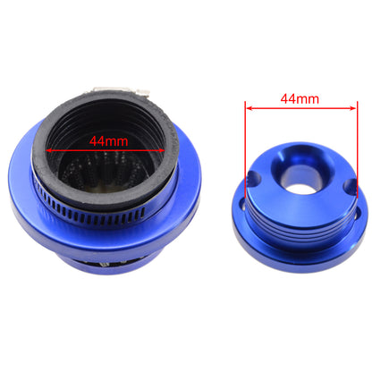 GOOFIT 44mm Blue Air Filter with Aluminum Base for 2 Stroke 47cc 49cc ATV Pocket Bike Mini Quad