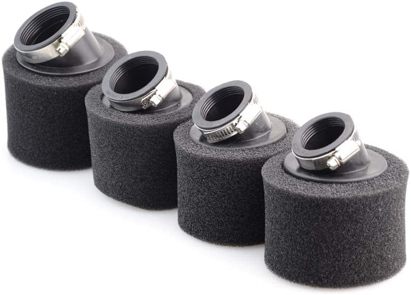 GOOFIT 35 38 42 48mm 4Pcs Bent Angled Double Foam Pod Air Filter Replacement For Racing Motorcycle Scooter Bike Dirt Pit ATV