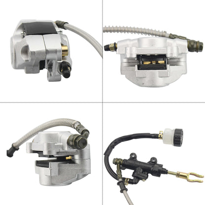 GOOFIT Rear Foot Disc Brake Master Cylinder Assembly With Brake Pads Replacement For 110cc 125cc 150cc 200cc 250cc ATV Quad Dune Buggy