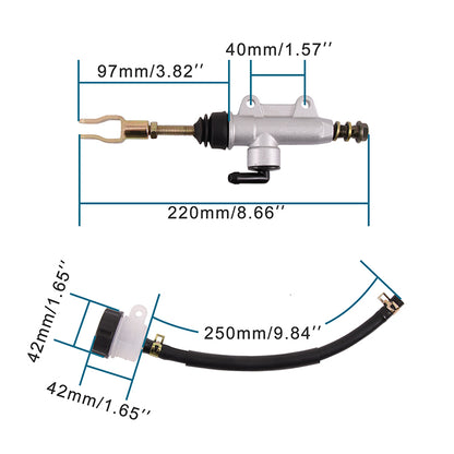 GOOFIT Rear Brake Master Cylinder Caliper Replacement For 50cc 70cc 90cc 110cc 125cc Dirt Bike
