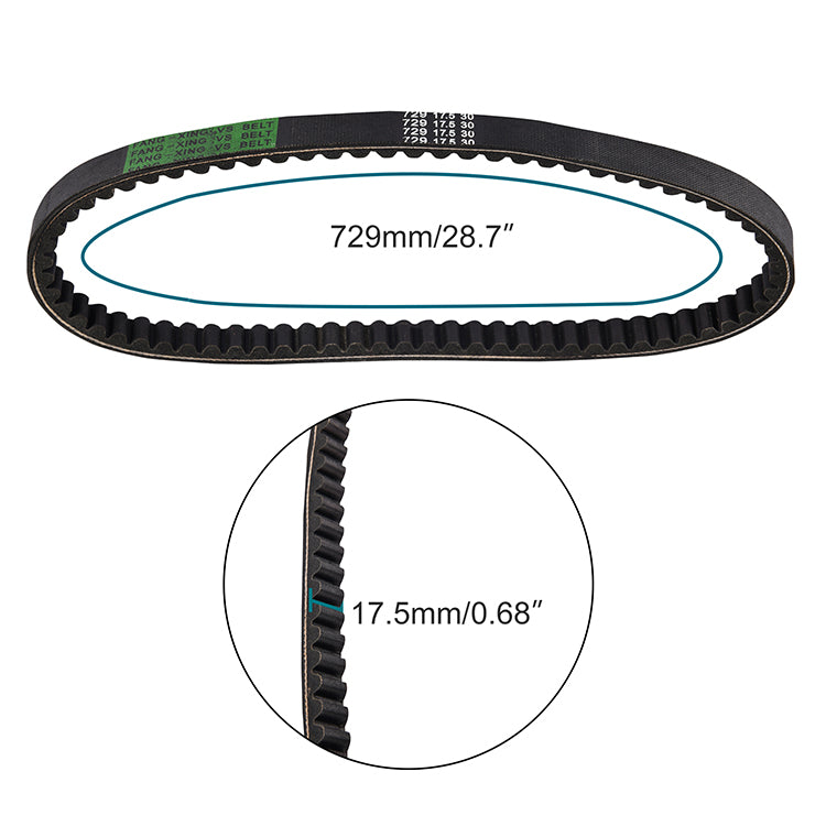 GOOFIT Belt Replacement For 729-17.5-30 GY6 139qmb 50cc Chinese Scooter