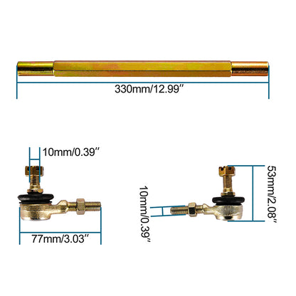 GOOFIT 330mm Tie Rod Assembly Replacement for 50cc 70cc 90cc 110cc 125cc 150cc 200cc 250cc ATV Four Wheeler Quad