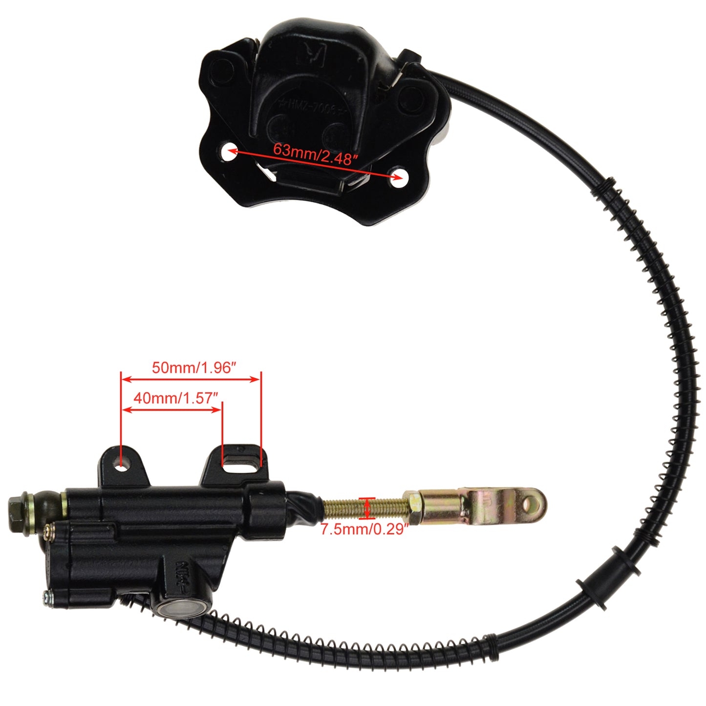 GOOFIT Brake Pump Assembly With Brake Pads Replacement For 50cc 70cc 90cc 110cc 125cc Motorcycle Dirt Bike Chinese Atv Quad Scooter