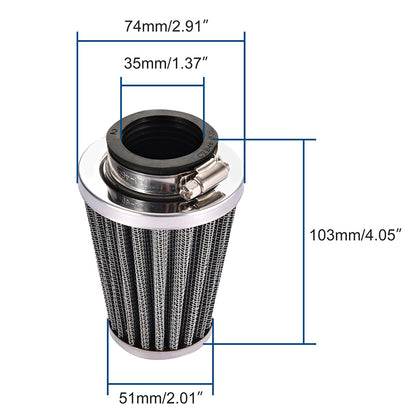 GOOFIT 35mm Air Filter Replacement For Chinese Made 70cc 90cc 110cc 125cc ATV Go Kart Dirt Bike Pocket Bike
