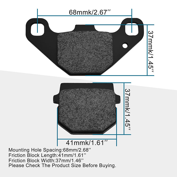GOOFIT Disc Brake Pad Replacement For 50cc 70cc 90cc 110cc 125cc 150cc 200cc 250cc ATV Dirt Bike Mope Scooter