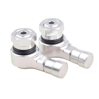 GOOFIT 90 Degree Motorcycle Spiracle Silvery Valve Stems Tire Tyre Pair Replacement For ATV