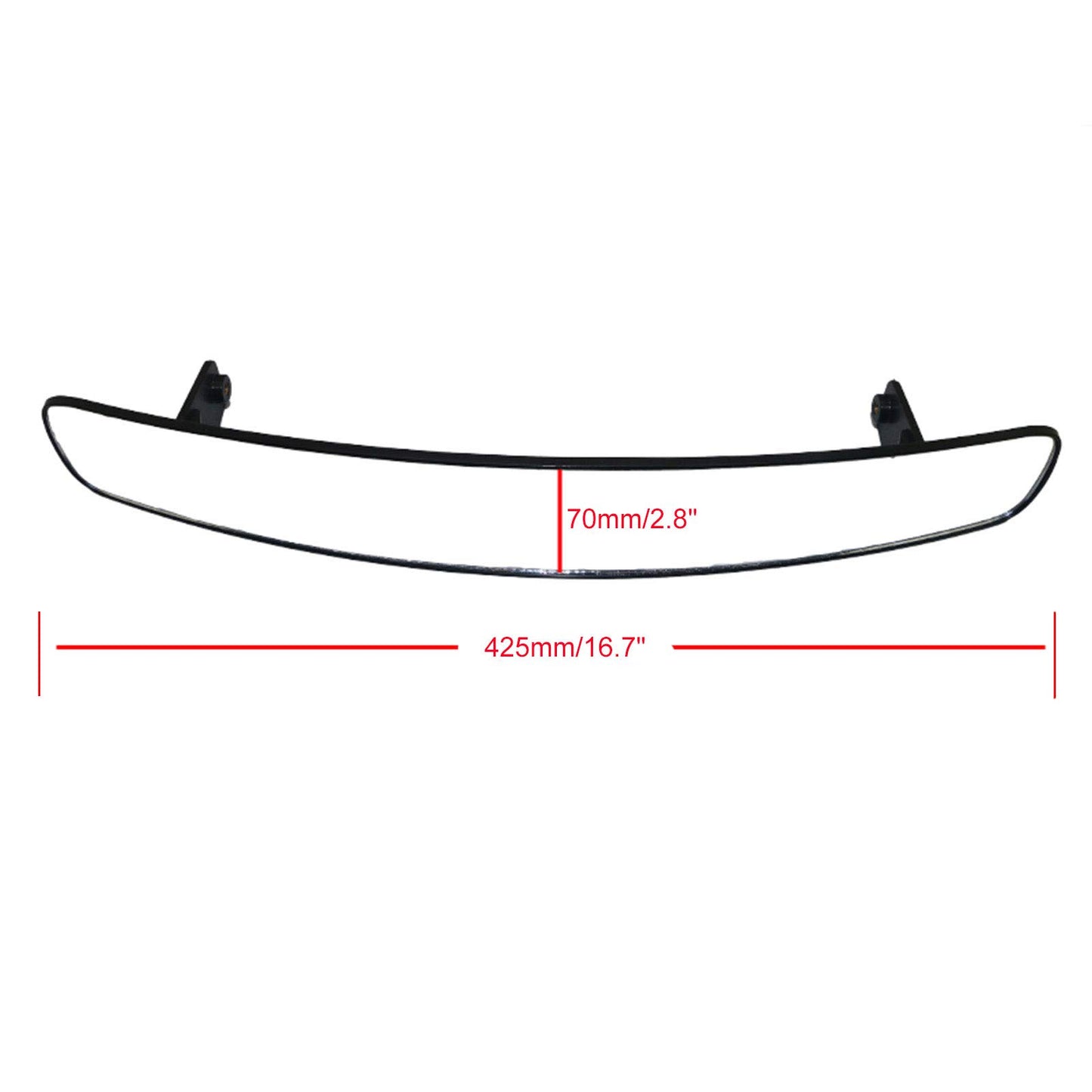 GOOFIT Golf Cart Mirror 180 Degree Extra Wide 16.5" View Mirror Replacement for Golf Cart EZGO Club Car
