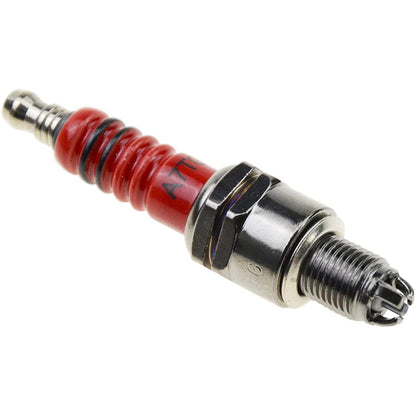 GOOFIT 4 Pcs Set A7TC 3-Electrode Spark Plug Replacement For Motorcycle 50cc 70cc 90cc 110cc ATV 150 Moped Go Kart Scooter High Performance Spark Plug
