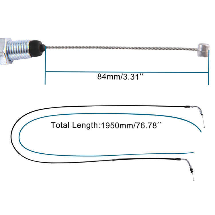 GOOFIT 79" Motorcycle Throttle Cable Replacement for Gy6 50cc 70cc 90cc 110cc 125cc China Moped Scooter Chinese Scooter ATV Quad Go Kart Moped