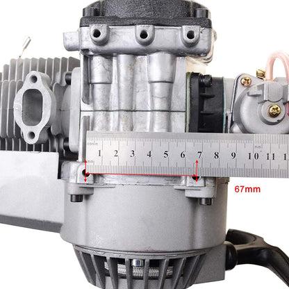 GOOFIT Complete 2 Stroke 49CC Engine with Pull Starter Carburetor Handle Bar Cylinder Block Throttle Cable Air Filter Replacement For Mini Dirt Bike P