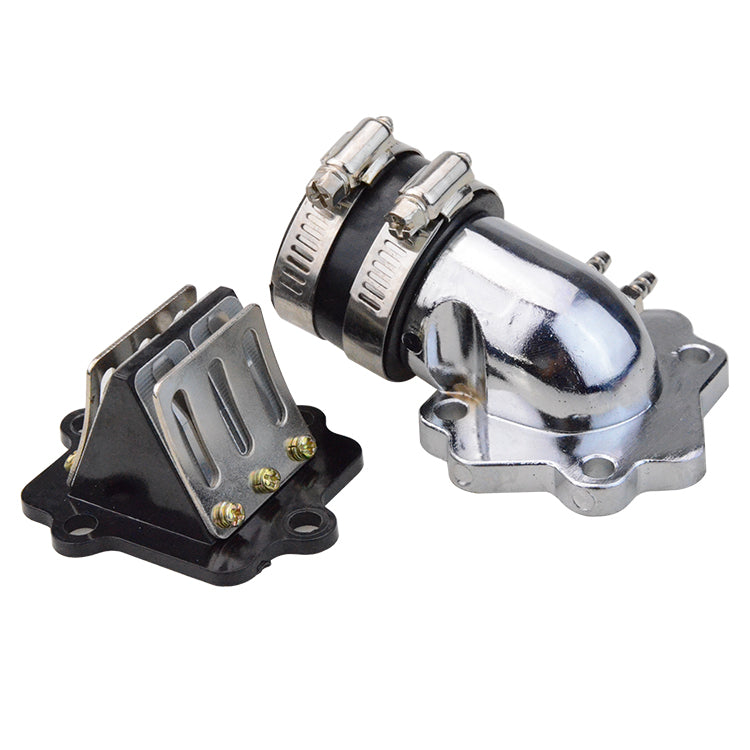 GOOFIT Intake Manifold with Reed Valves for 2 Stroke 50cc Jog Polaris Eton Moped Scooter