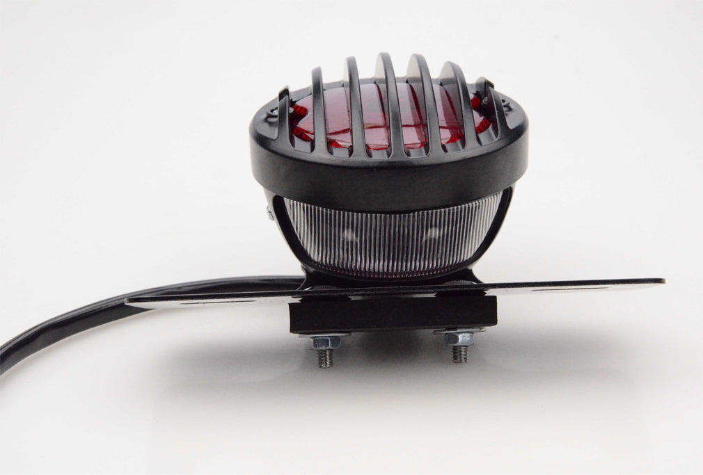 GOOFIT Vintage Motorcycle Refit Headlight Halley Style Halogen Red Tail Brake Light Lamps Replacement For ATV Scooter Bike