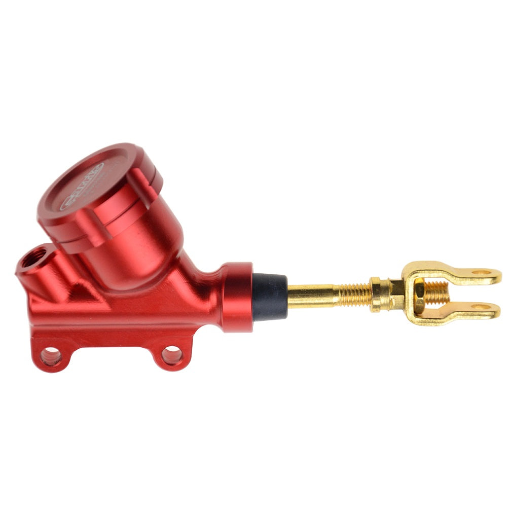 GOOFIT 41mm Red Rear Foot Brake Master Cylinder Hydraulic Brake Pump Replacement For Dirt Bike Pit Qua ATV