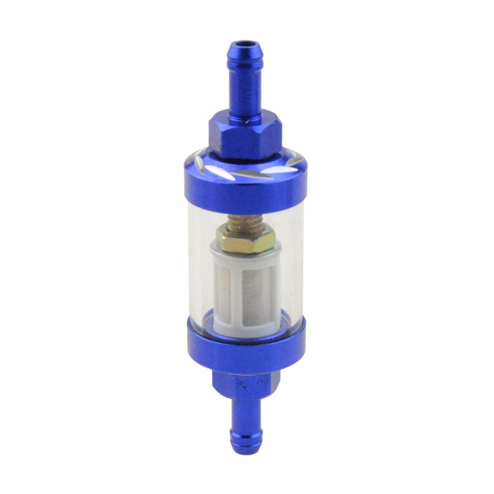 GOOFIT Universal Metal Gold CNC Fuel Filter Replacement for Motorcycle Scooter Dirt Bike
