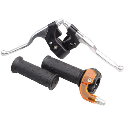 GOOFIT Handles Twist Throttle 22mm Brake Levers Replacement For 47cc 49cc 2 Stroke Mini Moto Dirt Cross Pocket Bike MTB Clutch Levers